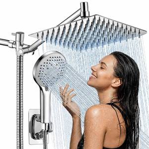 lot 5017 image: Jafeton 10 Inch High Pressure Rain Shower Head Combo