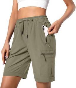 lot 6024 image: Hugut Womens Lightweight Hiking Cargo Shorts 9 Inseam Size M