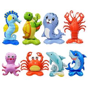 lot 6036 image: Self-Standing Ocean Animal Foil Balloons 40in