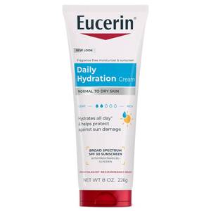 lot 6045 image: Eucerin Daily Hydration Body Cream SPF 30, 8 oz
