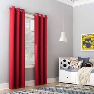 lot 6076 image: Sun Zero Riley Kids Blackout Grommet Curtain Panel 40x63 Red
