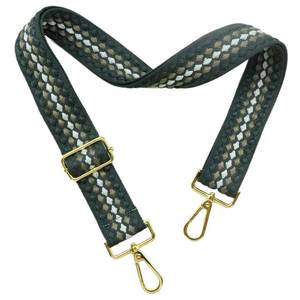 lot 6082 image: LEMEDE Adjustable Green Purse Strap 1.5 Wide