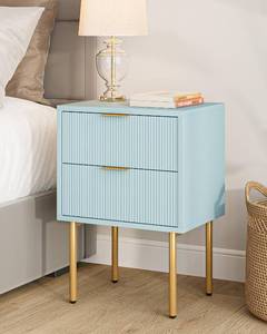 lot 7460 image: Masupu Mid-Century Modern Nightstand, BlueGold