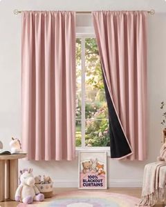 lot 7463 image: NICETOWN Blackout Curtains 52W x 63L, 2 Panels
