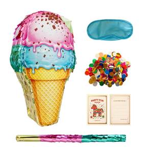 lot 7467 image: Ice Cream Pinata 16 Inch with Accessories