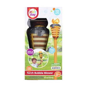 lot 7475 image: Play Day Torch Bubble Blower with LED Light 4oz
