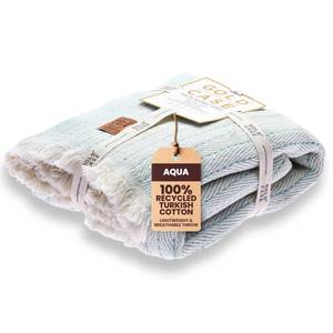 lot 7478 image: Gold Case Home Collection Throw Blanket 60x80 Aqua