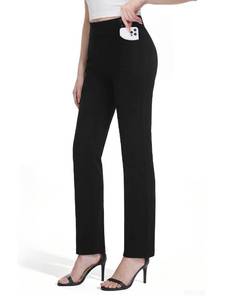lot 8278 image: Tapata Womens Straight Leg Dress Pants High Waist Size S