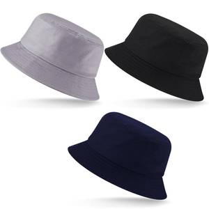 lot 8288 image: Zhanmai 3 Pcs XXL Bucke Large Oversize Hat for Woman (Grey,Blue,Black)
