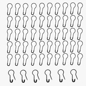 lot 8307 image: Transun Moo 500Pcs Black Safety Pins 0.8 Metal Bulb Pins Gourd Pin Clothing Tag Pins Calabash Pin for DIY Craft, Home Accessories