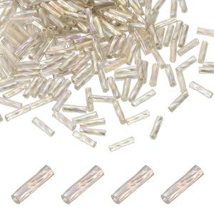 lot 8334 image: 1500 Pcs Clear Glass Tube Beads 6mm x 2mm