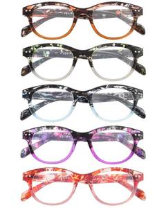 lot 8340 image: JOLISU 5 Pack Reading Glasses 4.00 Blue Light Blocking