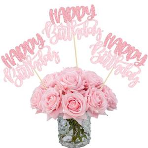 lot 8343 image: Gyufise 12-Piece Happy Birthday Centerpiece Sticks