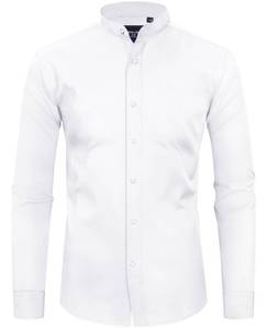 lot 8354 image: Alimens & Gentle Mens Mandarin Collar Dress Shirt White
