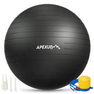 lot 9450 image: APEXUP Yoga Ball, 660 lbs Anti-Burst Exercise Ball with Pump, 5 Sizes