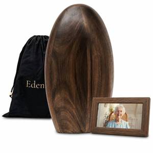lot 9458 image: Wooden Urn for Human Ashes Adult Female Man, Wood Urn with Picture Frame