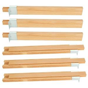 lot 9475 image: DAJAVE 6PCS 16 Inch Wood Drawer Slides Bottom Mount, Classic Traditional Wood Center Guide Track with Metal Slide Glides, Wooden Drawer Glides Rails Replacement Part for Drawer