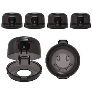 lot 9478 image: 5 Pack Stove Knob Safety Covers �� Child Proof Gas Stove Knob Covers, Universal Oven Lock Safety for Baby, Heat-Resistant Plastic Stove Knob Guards for Kitchen Safety (Black)