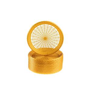 lot 9494 image: Sedmoon 24 Pack Reusable Plastic Paper Plate Holders Heavy Duty Woven Paper Plate Holder, Gold