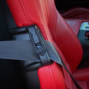 lot 10032 image: GOYU Seat Belt Guide Stay Clips Accessory (Style V2) for C7  C8 Chevrolet Corvette, Set of 2, Made in USA (Black)