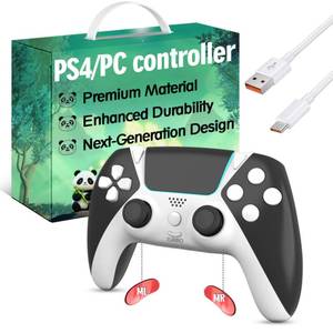 lot 10037 image: Upgrade for PS4 Controller, Wireless Control for PlayStation 4 Slim Pro PC Steam with 1200mAh, Remote with Dual Vibration Motion Sensor Map Button Turbo Shock ALPS Joystick