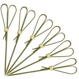 lot 10046 image: 100 Pcs Bamboo Cocktail Picks Toothpicks for Appetizers, 4.7 Inch Cyan