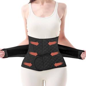 lot 10051 image: Trendyline Postpartum Belly Band Wrap Adjustable Support Abdominal Binder