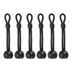 lot 10075 image: uxcell 6Pcs 4 Bungee Tie Downs, Sun Shade Tie Down Straps Replacement Parts, Universal Elastic Rope for Exterior Roller Shade, Outdoor Indoor Blinds, Black