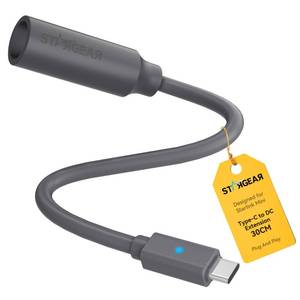 lot 10100 image: STARGEAR 30CM Starlink Mini Power Cable, USB C to DC Extension Cable, Grey