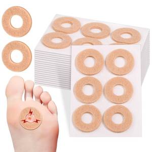 lot 10104 image: 84 Pcs Callus Cushions for Bottom of Feet Self Adhesive Donut Corn Remover Pads Corn Patches for Foot Toes Blister Bunion Wart Pain Relief Prevention Pads,Skin Color