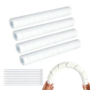 lot 10108 image: 4 Pack Pipe Insulation Foam Tube, 15.74 Inch White Pool Noodles Foam