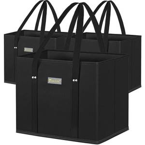 lot 11830 image: Baleine 3-Pack Reusable Grocery Bags, Heavy Duty Tote
