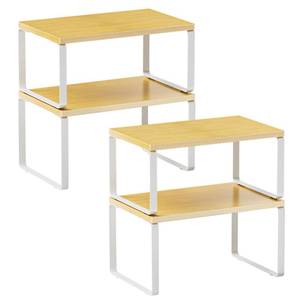 lot 11860 image: LAMU Cabinet Organizer Shelf Set of 4 Stackable
