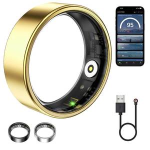 lot 12157 image: WNRTSA Smart Ring Fitness Tracker Gold Size 8