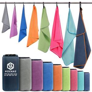 lot 12169 image: HOEAAS Microfiber Quick-Dry Towel 2-Pack