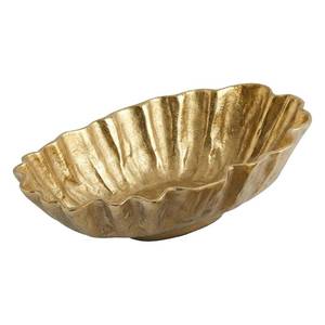 lot 12212 image: IHI EST. 1986 Gold Aluminum Oval Decorative Bowl 12in