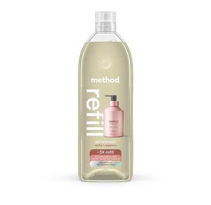 lot 12230 image: Method Gel Hand Soap Refill, Vanilla  Raspberry, 34 fl oz