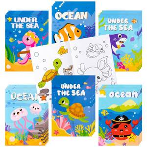 lot 12250 image: ANGOLIO 24-Piece Ocean Animals Coloring Books