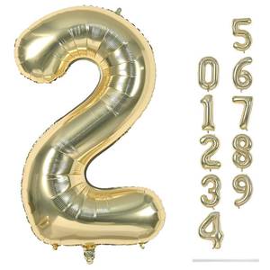 lot 12271 image: Lingqiang 40 Inch Mylar Number 2 Balloon Champagne Gold