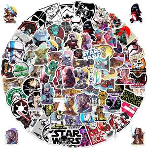 lot 18087 image: Star Wars Stickers Pack 100pc Vinyl