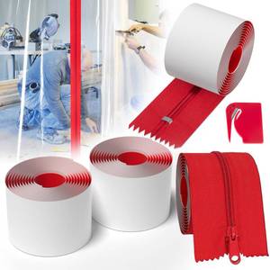 lot 18096 image: ANWEOR 4-Pack Heavy Duty Zipper Door Dust Barriers 7ft