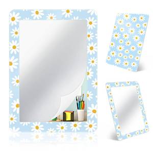 lot 18457 image: Demonwer Magnetic Locker Mirror 7x5 Inch Daisy