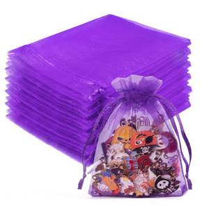 lot 18459 image: Crweety Organza Gift Bags 3x4 Purple 50-Pack
