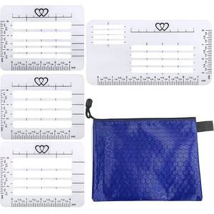 lot 18463 image: Card Devil Envelope Address Stencil Ruler 4-Piece Set