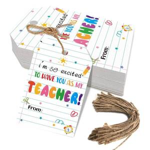 lot 18464 image: Aukolass 50Pcs First Day of School Gift Tags