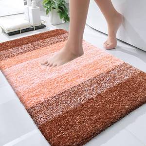 lot 18498 image: OLANLY Microfiber Bath Rug 28x18 Gradient Stripe