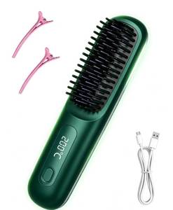 lot 20207 image: KNISUZ Heated Hair Straightener Brush Cordless