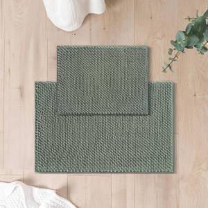 lot 20476 image: FRESHMINT Chenille Bath Rug Set, 2 Pieces, Sage Green