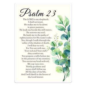 lot 20487 image: CYKARA Psalm 23 Laminated Scripture Wall Art Poster