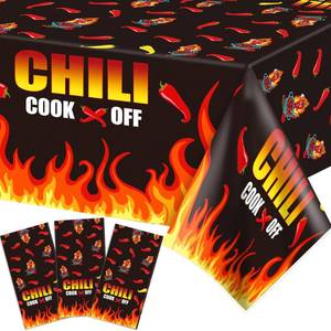 lot 20489 image: Littkeef Cliaet Chili Cook Off Tablecloths 54 x 87